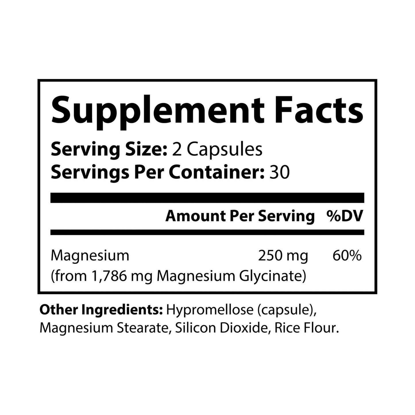Monkey muscle Magnesium Glycinate Supplement (60 Capsules)