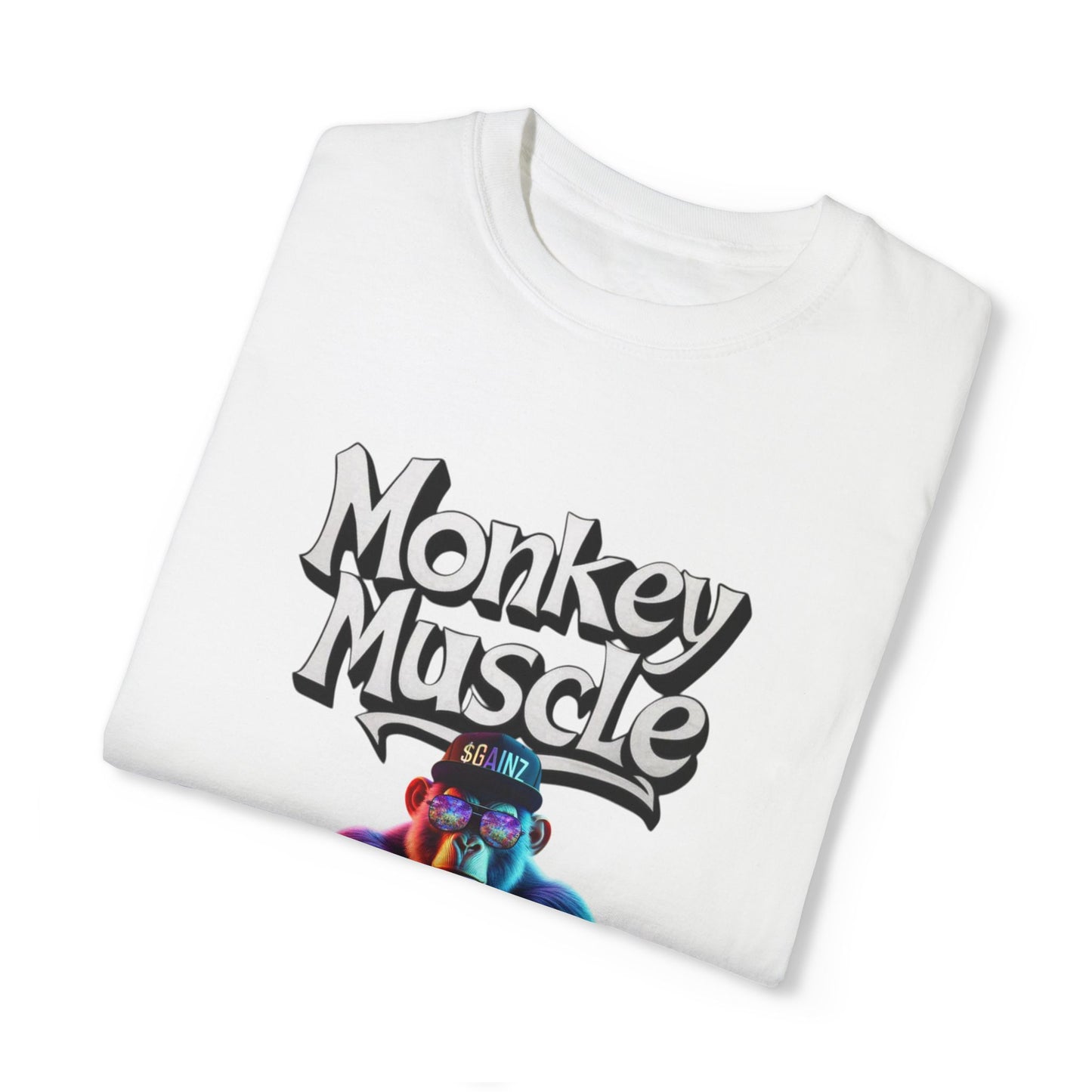 Monkey Muscle QR Unisex Garment-Dyed T-shirt