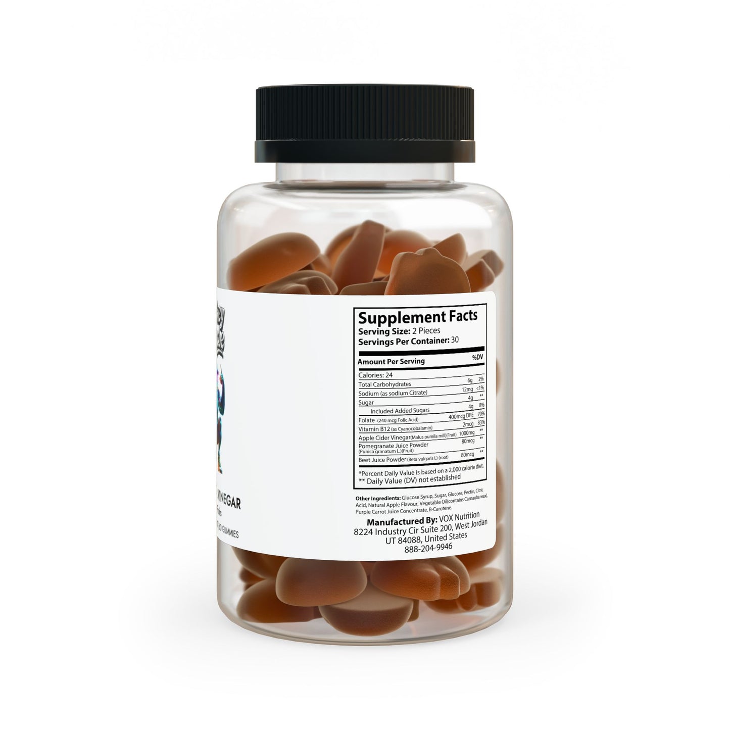 Monkey muscle Apple Cider Vinegar Gummies (60 Gummies)