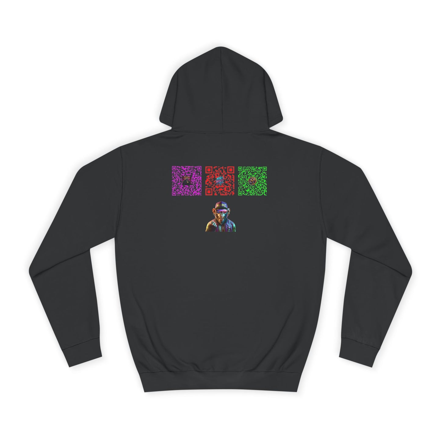 Monkey Muscle on The decks QR unisex college hoody