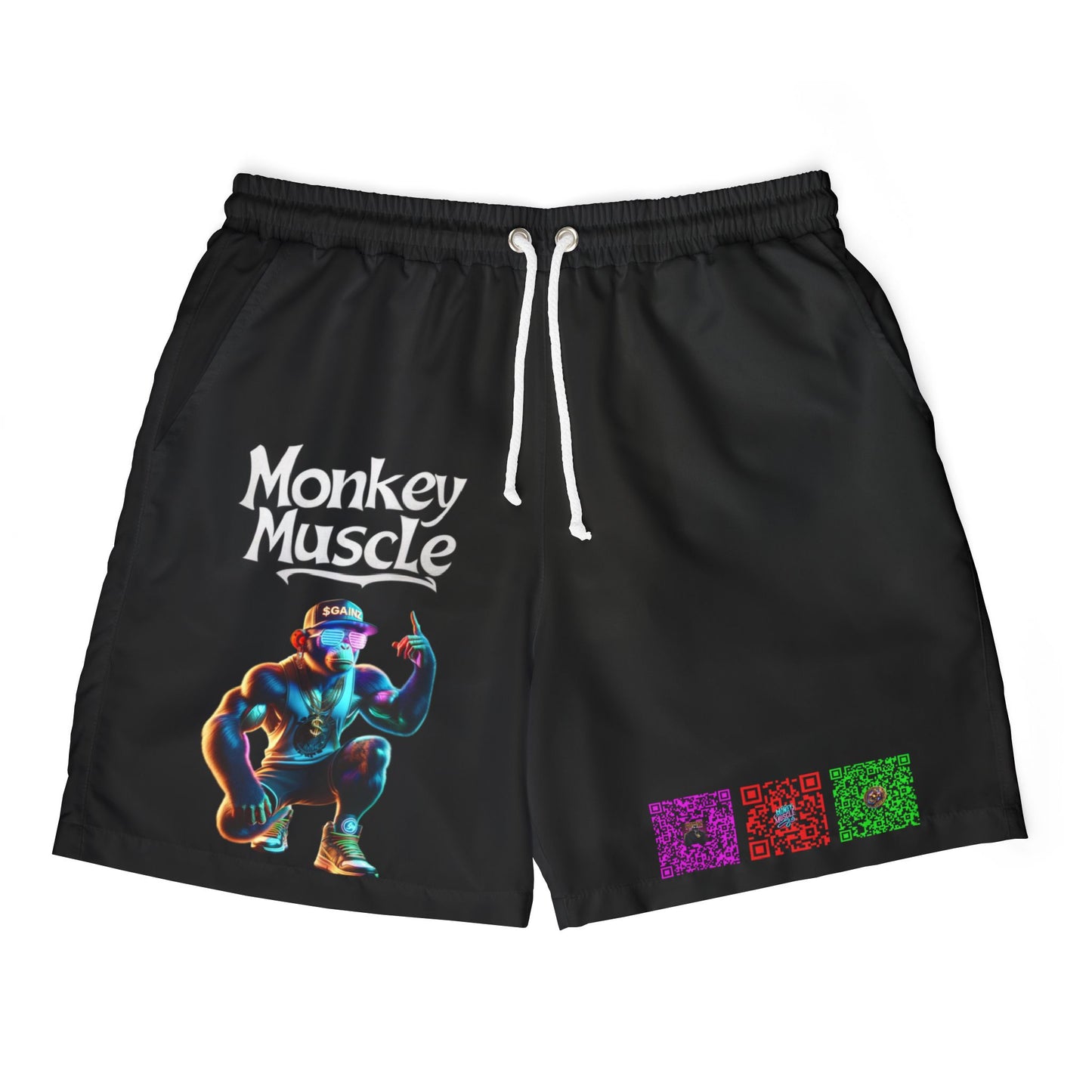 Monkey Muscle Unisex Swim Shorts – Fun Summer Beachwear