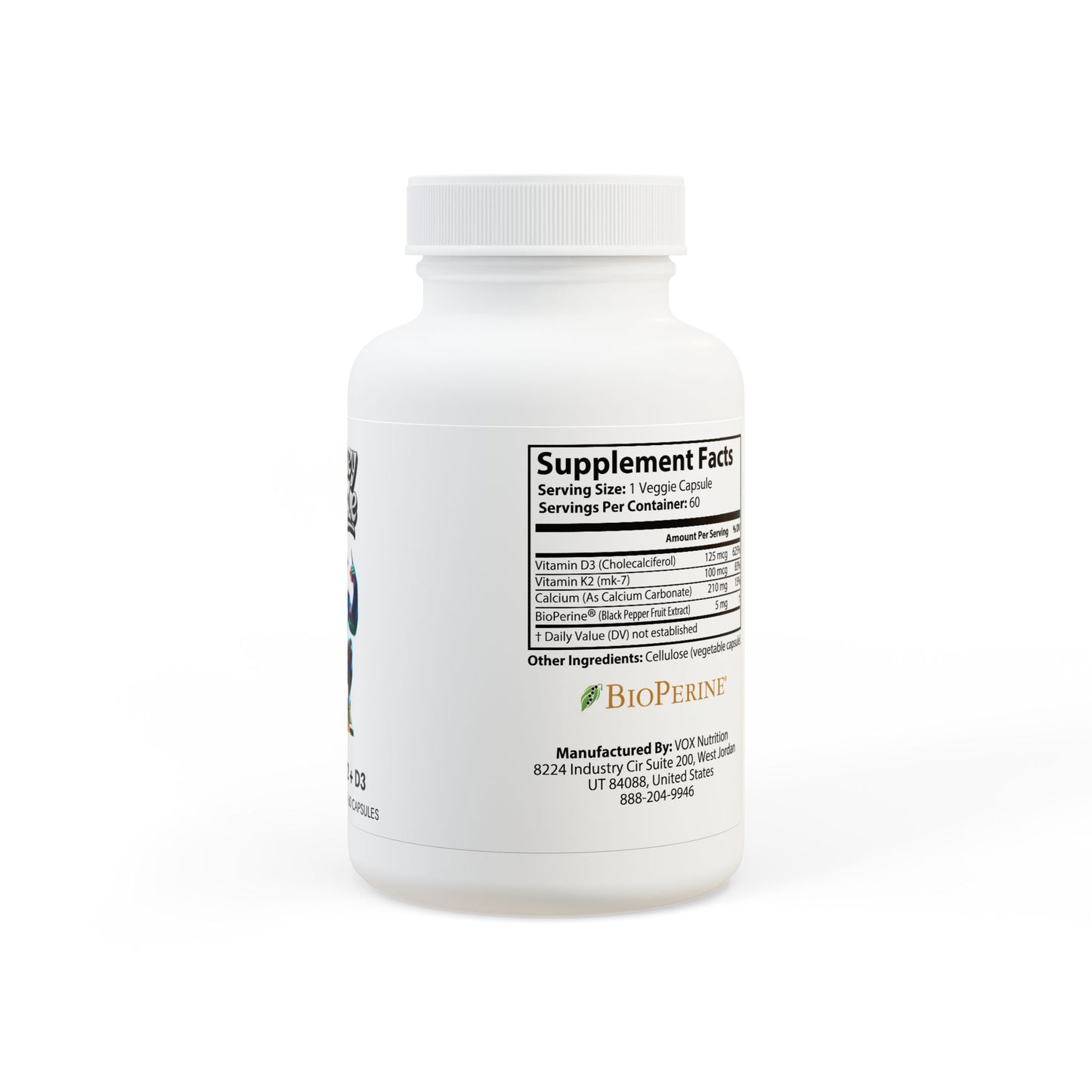 Monkey muscle Vitamin K2 + D3 Supplement (60 Capsules)