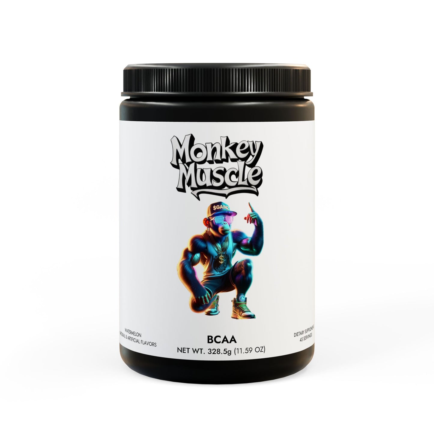 Monkey muscle BCAA Supplement, Watermelon (325g, 11.46oz, 45 servings)
