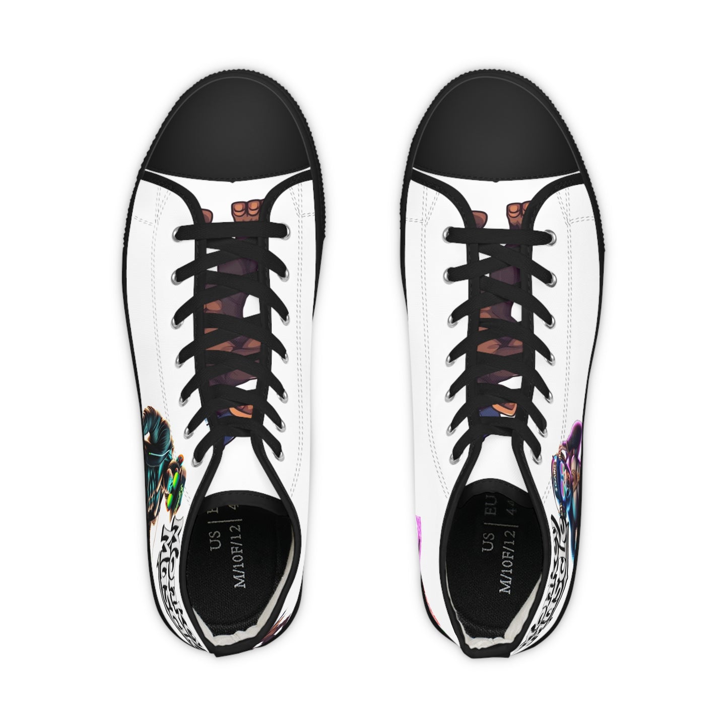 Stylish Men's High Top Sneakers with Graphic Design | Perfect for Streetwear Enthusiasts