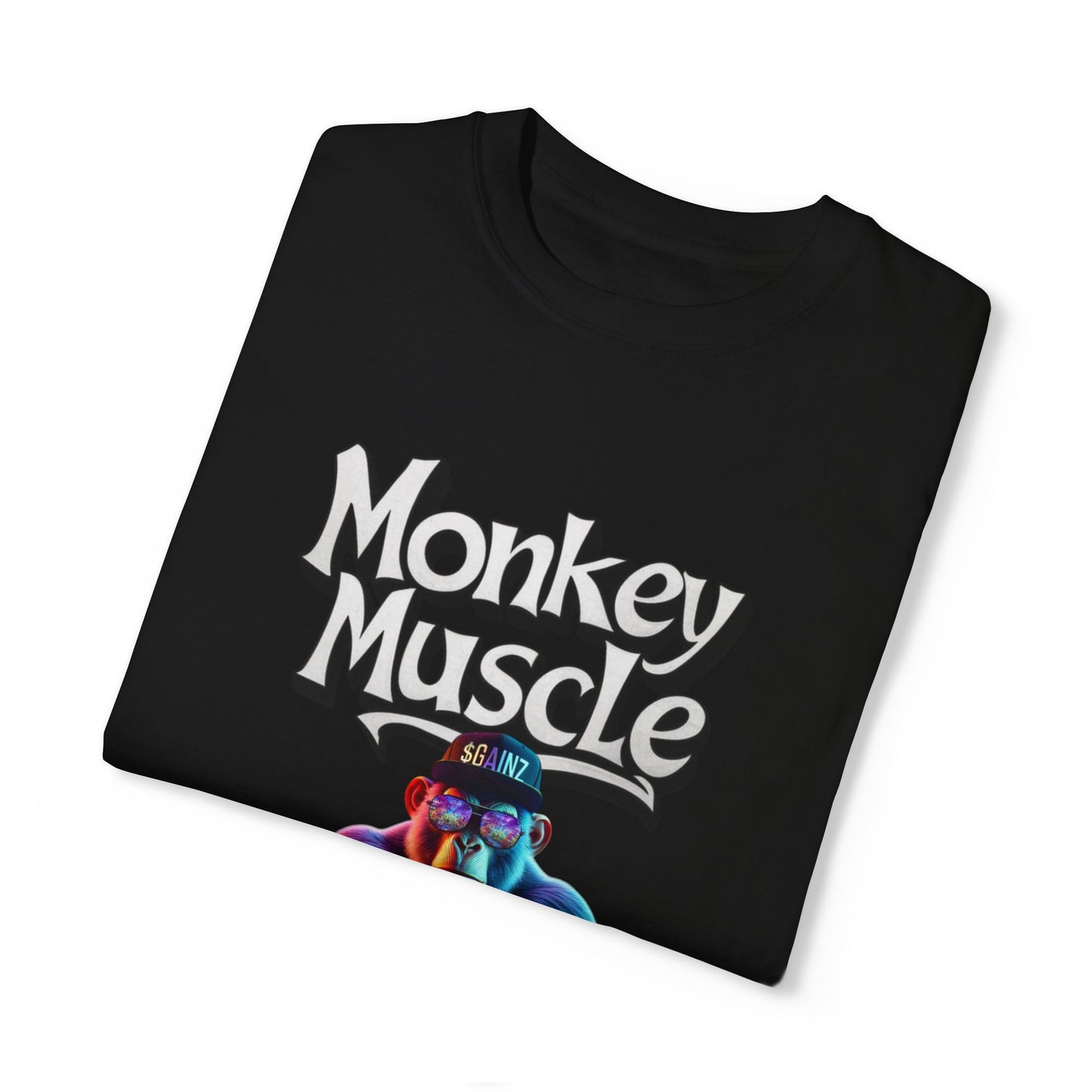 Monkey Muscle QR Unisex Garment-Dyed T-shirt