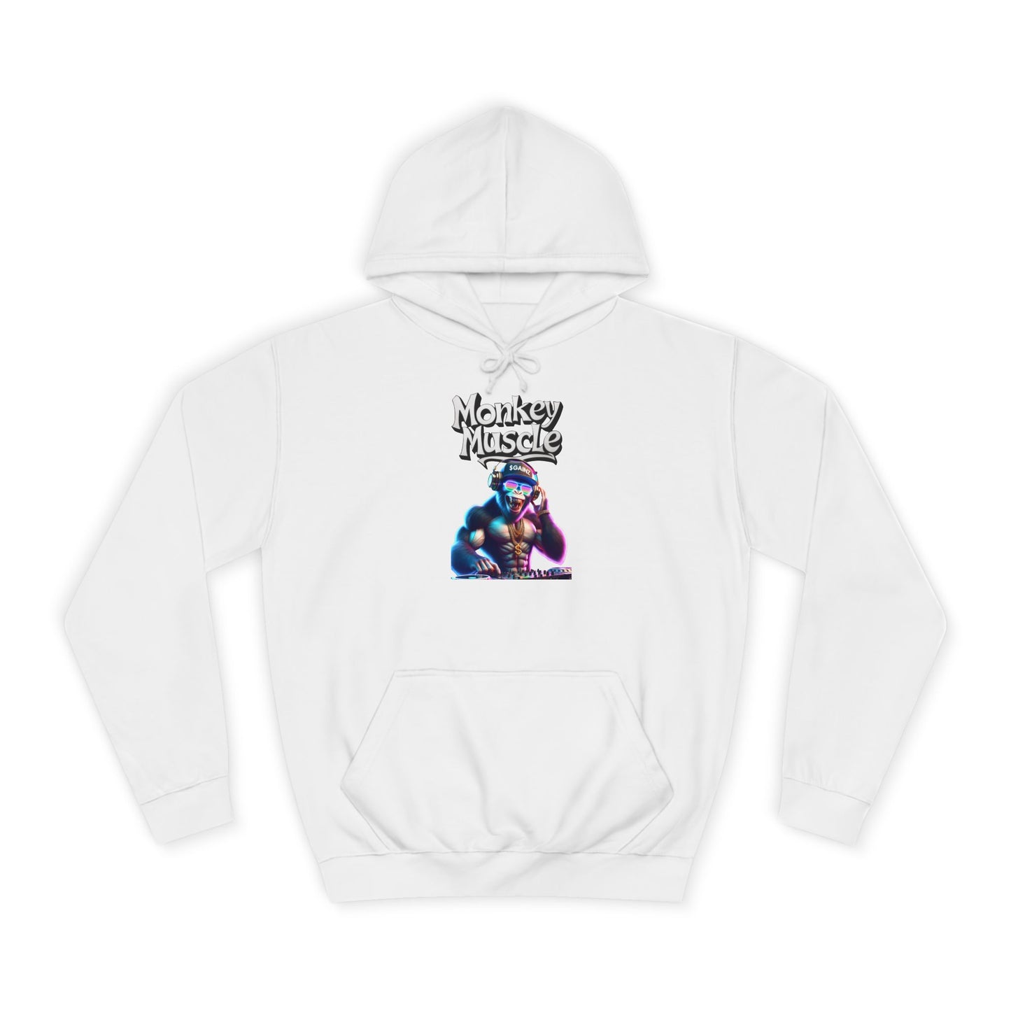 Monkey Muscle on The decks QR unisex college hoody
