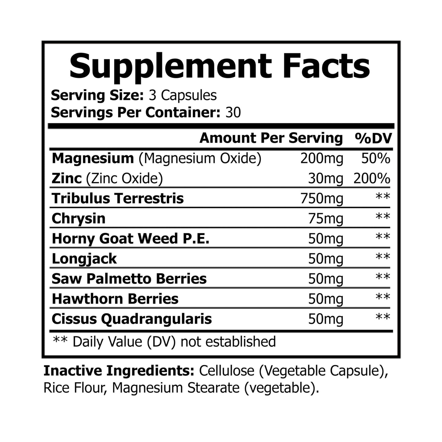 Monkey muscle Magnesium Zinc Supplement (90 Capsules)