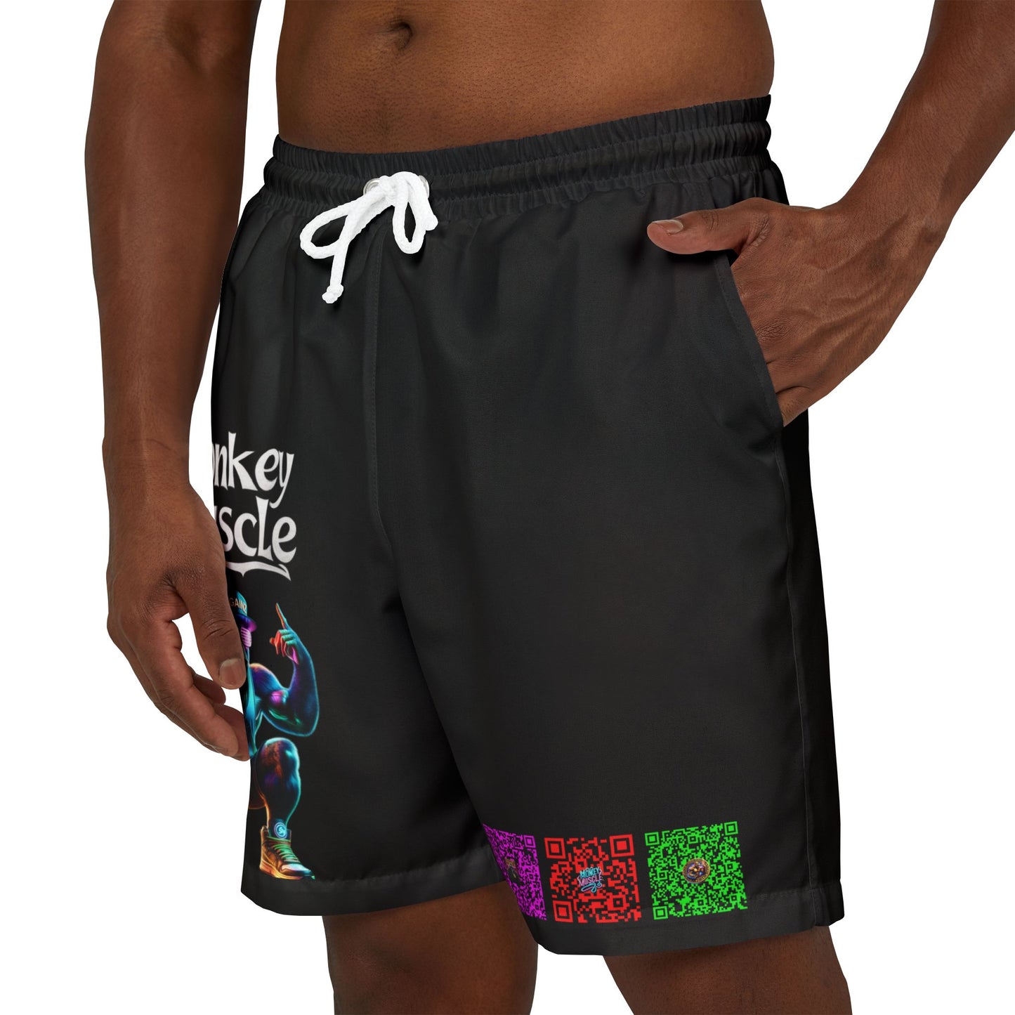 Monkey Muscle Unisex Swim Shorts – Fun Summer Beachwear