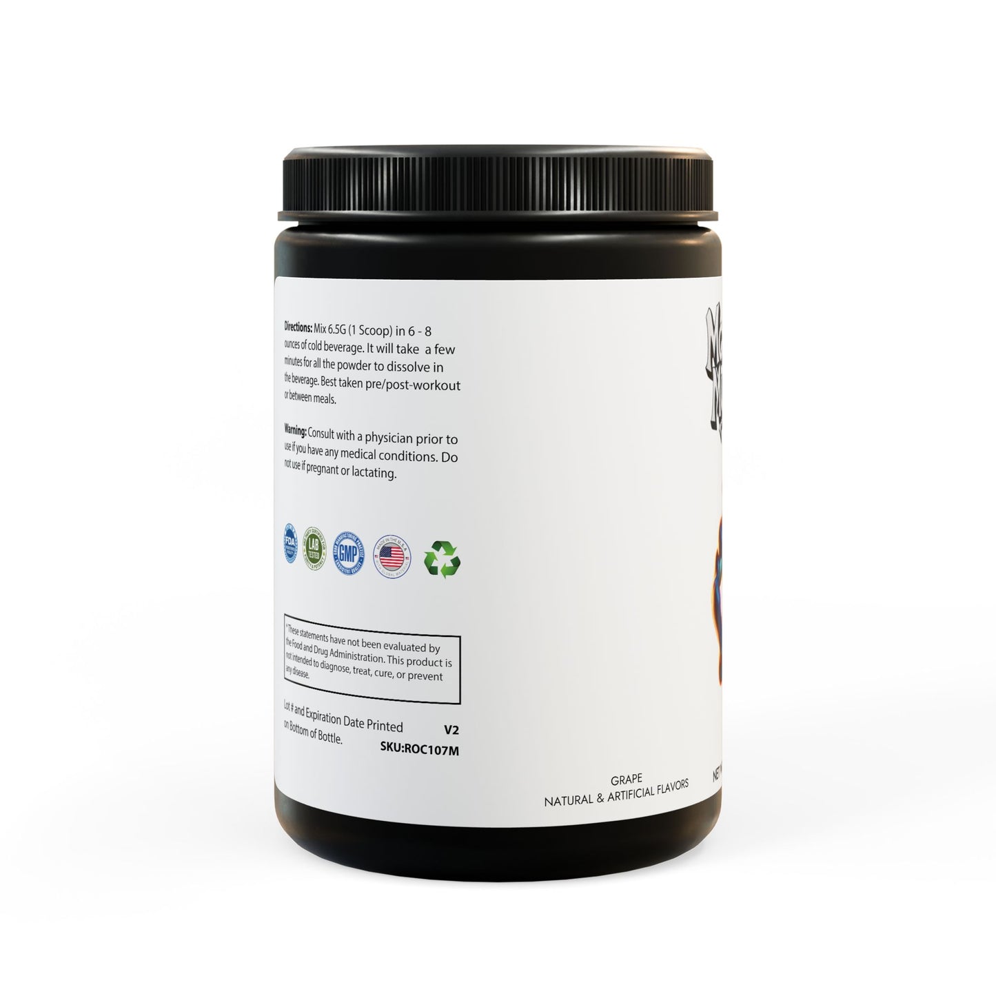 Monkey muscle BCAA Supplement, Grape (325g, 11.46oz, 50 servings)