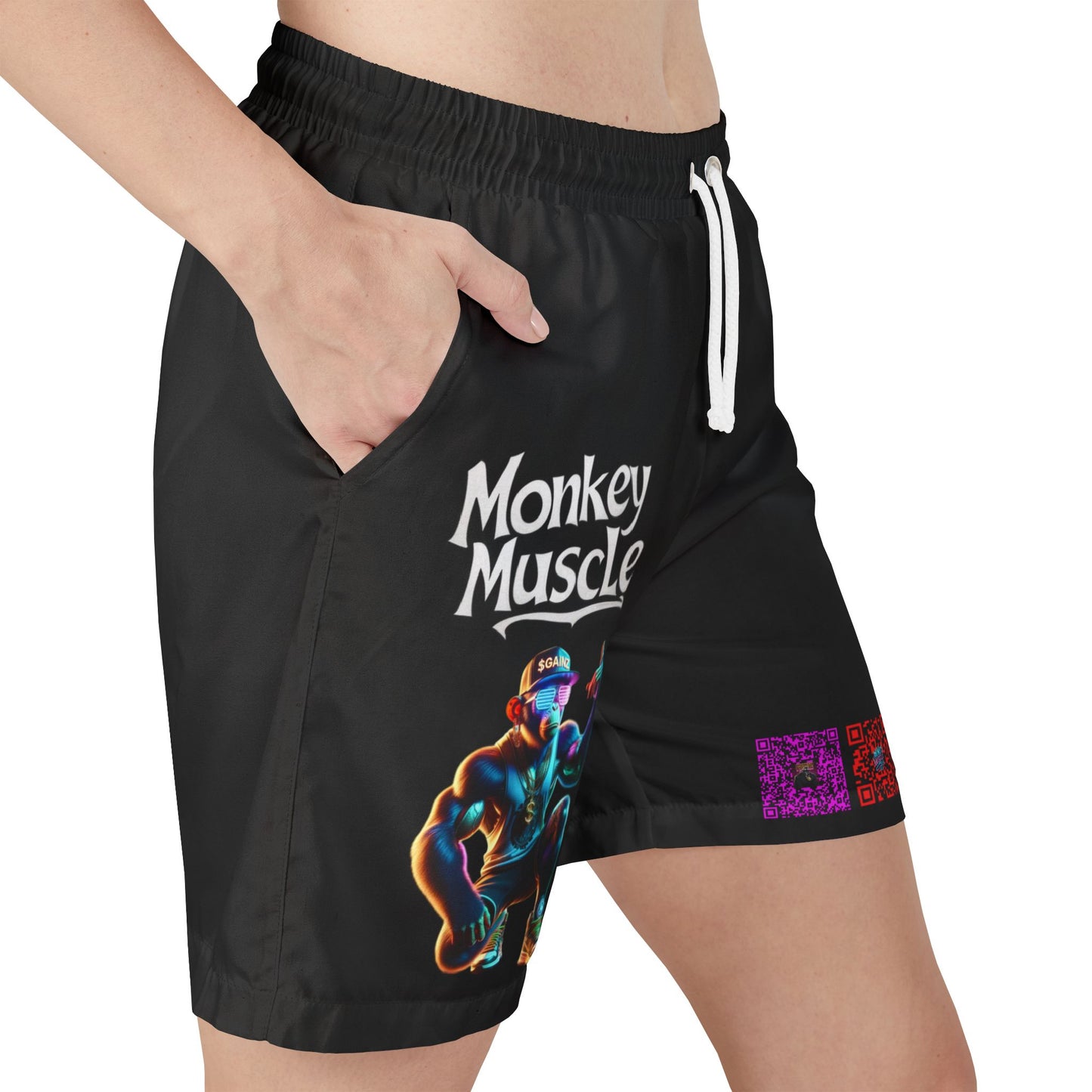 Monkey Muscle Unisex Swim Shorts – Fun Summer Beachwear