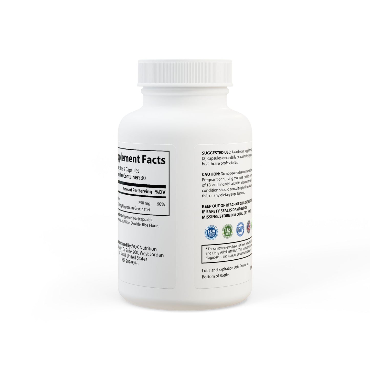 Monkey muscle Magnesium Glycinate Supplement (60 Capsules)
