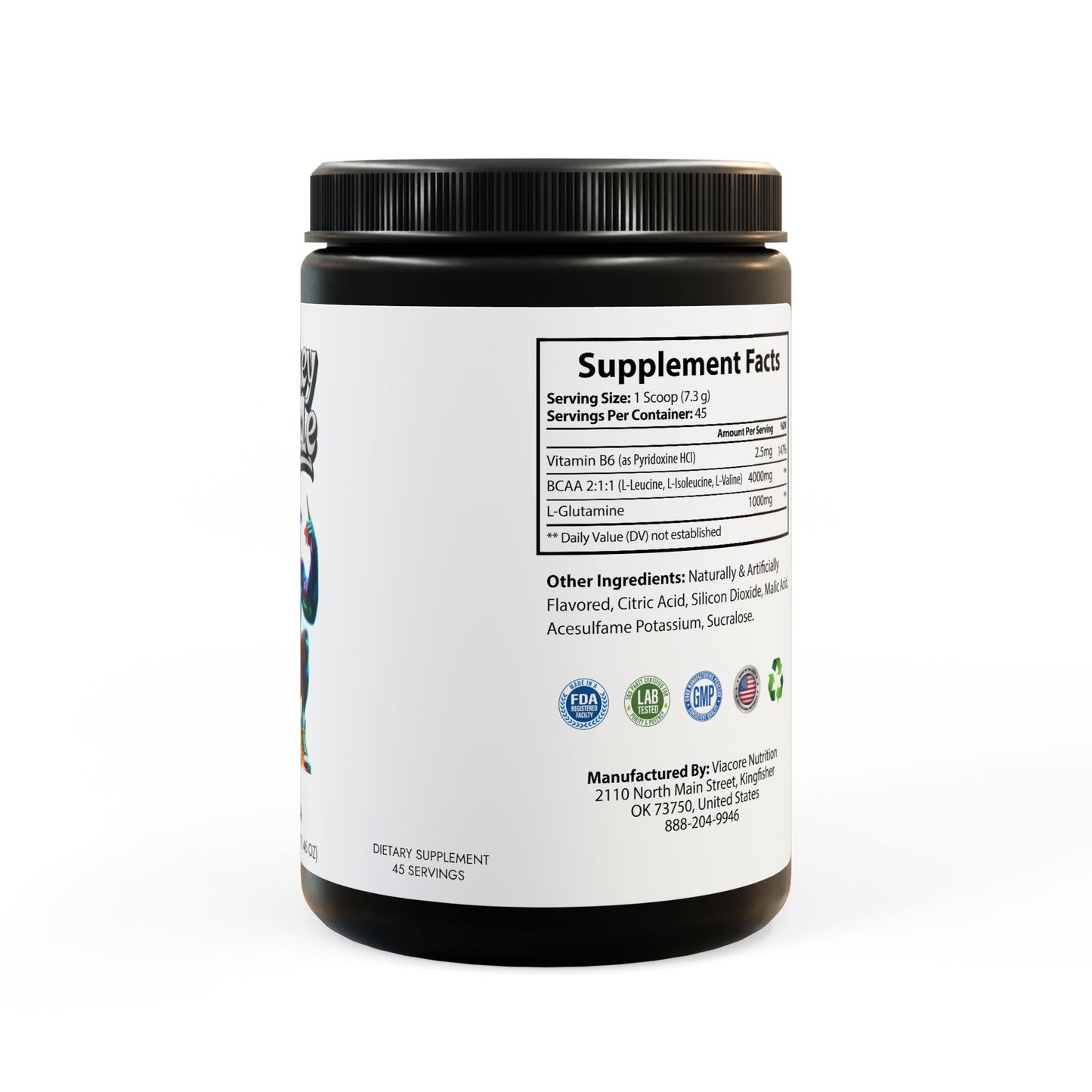 Monkey muscle BCAA Supplement, Watermelon (325g, 11.46oz, 45 servings)