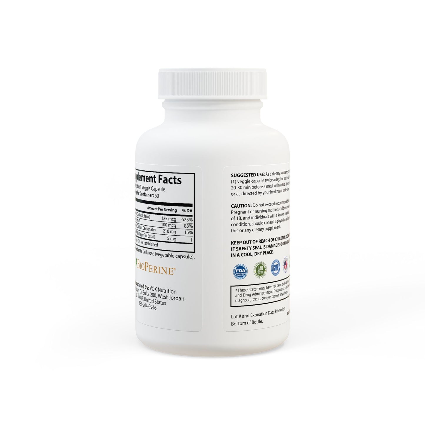 Monkey muscle Vitamin K2 + D3 Supplement (60 Capsules)
