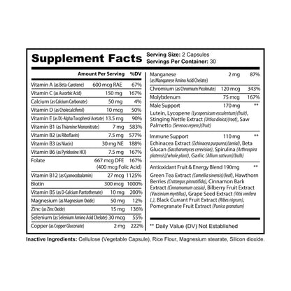 Monkey muscle Multivitamin for Men Supplement (60 Capsules)