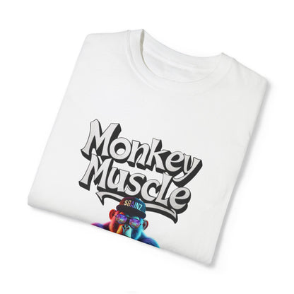 Monkey Muscle QR Unisex Garment-Dyed T-shirt