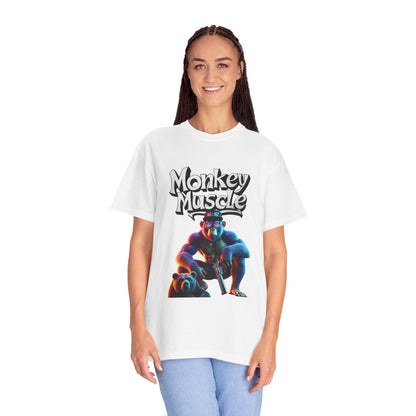 Monkey Muscle QR Unisex Garment-Dyed T-shirt