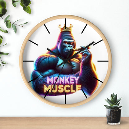 Monkey Muscle Wall Clock - Colorful OG Monkey Design.