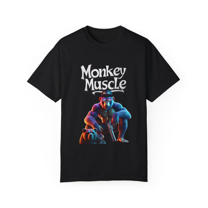 Monkey Muscle QR Unisex Garment-Dyed T-shirt