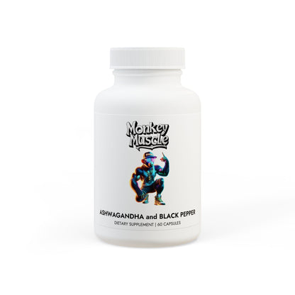 Monkey muscle Ashwagandha and Black Pepper Supplement (60 capsules)