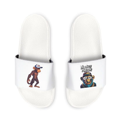 Monkey muscle Men's Graphic Sandals with Removable Straps - Fun Design for Casual Comfort