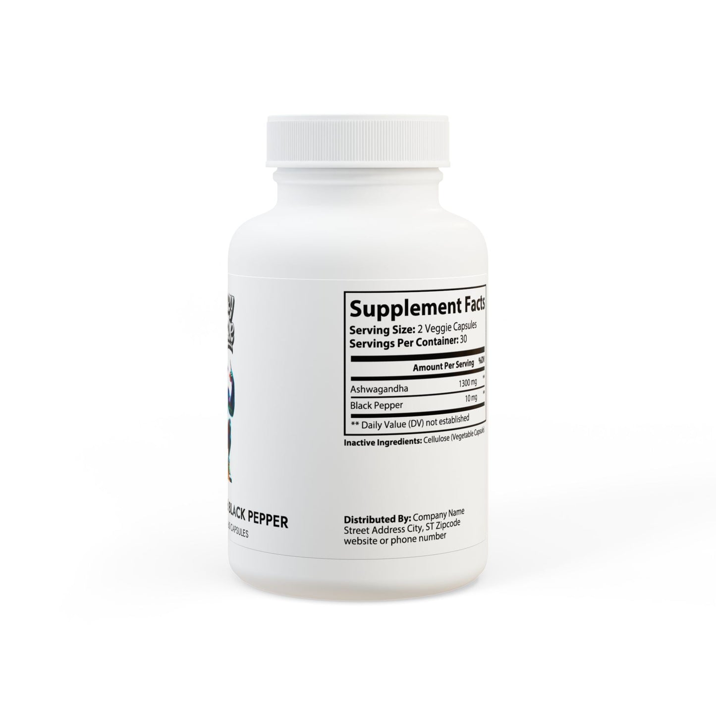 Monkey muscle Ashwagandha and Black Pepper Supplement (60 capsules)