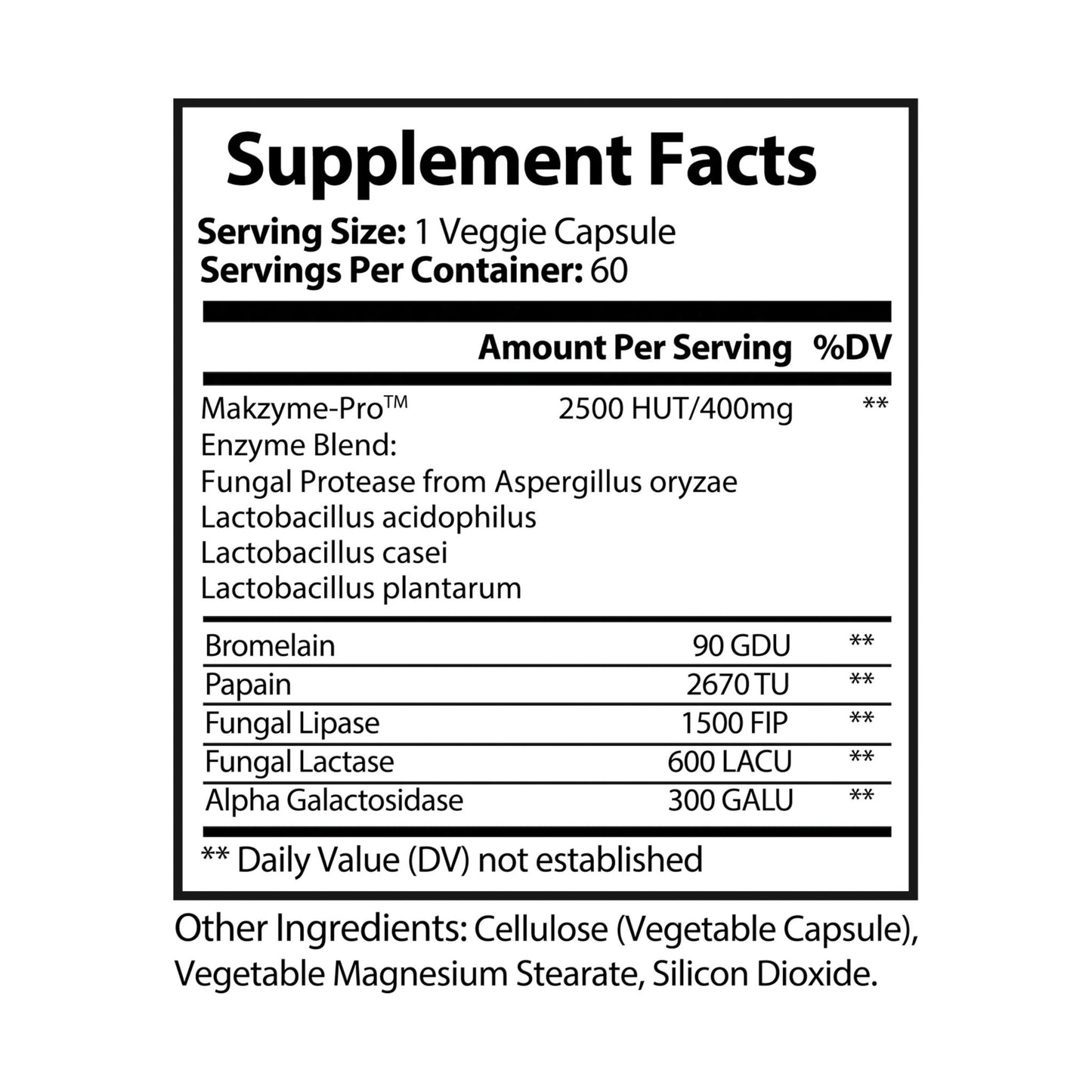 Monkey muscle -Digestive Enzyme Blend Supplement (60 Capsules)