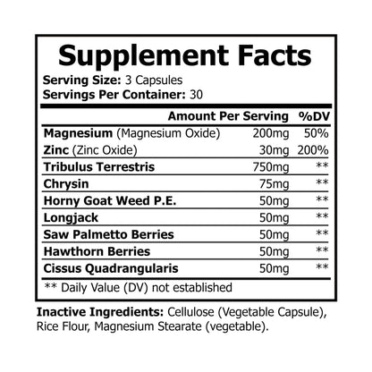 Monkey muscle Magnesium Zinc Supplement (90 Capsules)