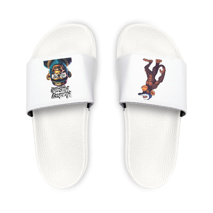 Monkey muscle Men's Graphic Sandals with Removable Straps - Fun Design for Casual Comfort