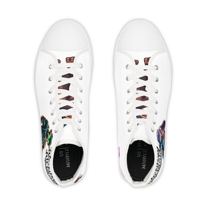 Stylish Men's High Top Sneakers with Graphic Design | Perfect for Streetwear Enthusiasts