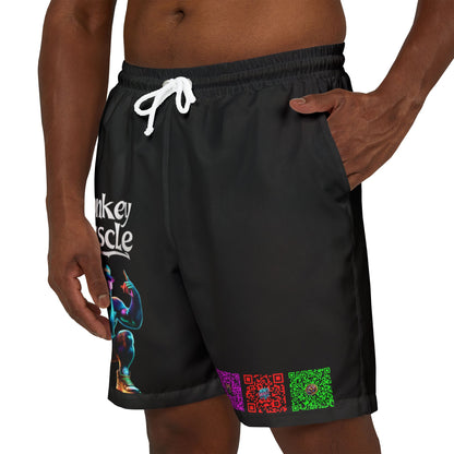 Monkey Muscle Unisex Swim Shorts – Fun Summer Beachwear