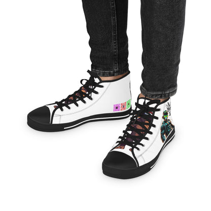 Stylish Men's High Top Sneakers with Graphic Design | Perfect for Streetwear Enthusiasts