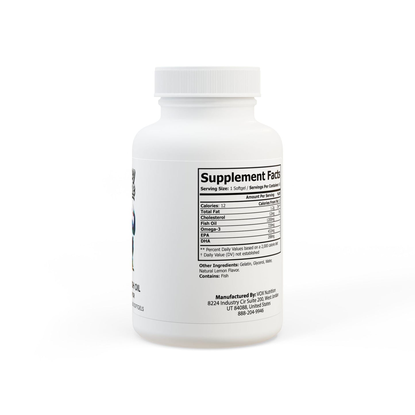 Monkey muscle Omega 3 Fish Oil Supplement (60 Softgels)